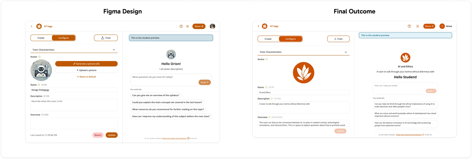 UT Sage edit page production