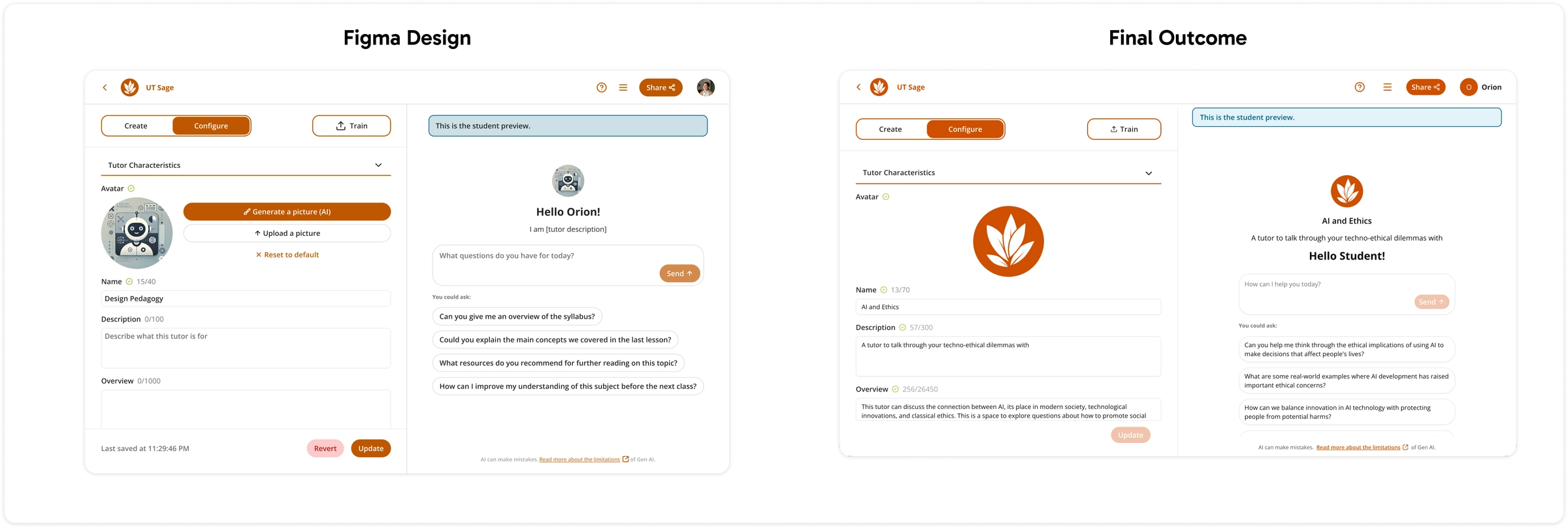UT Sage edit page production
