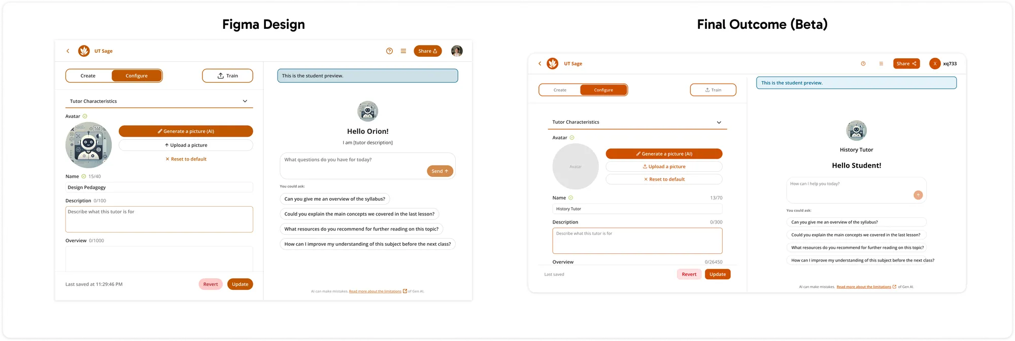 UT Sage edit page production
