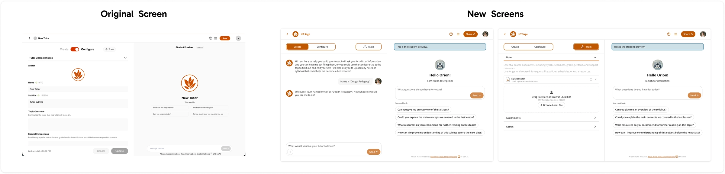 UT Sage edit page
