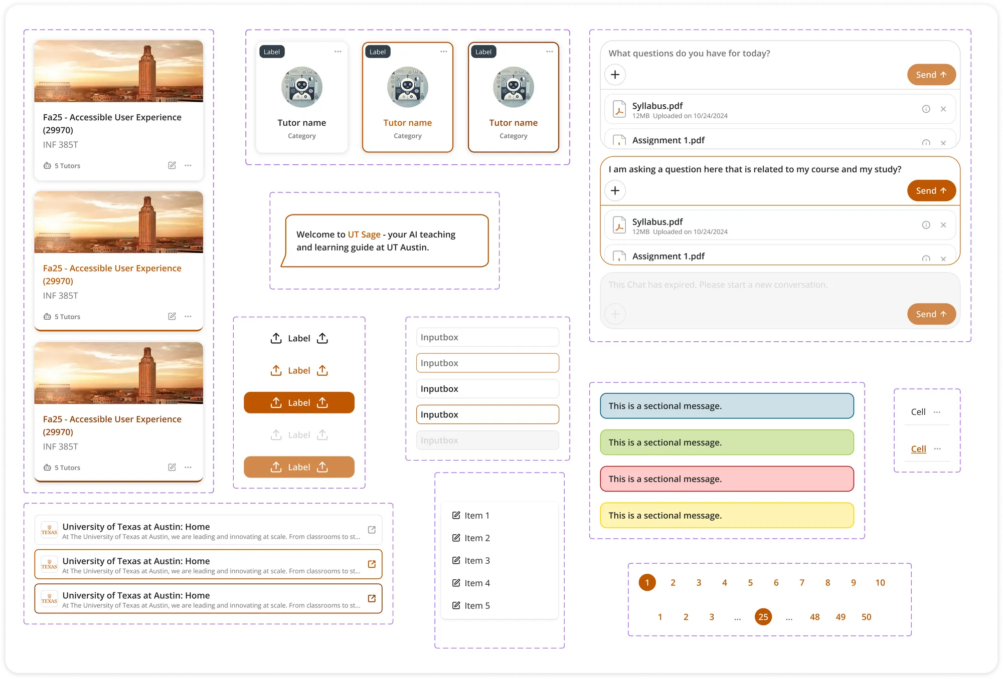 UT Sage example components