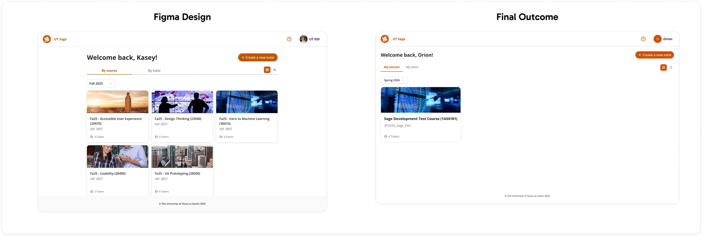 UT Sage homepage production