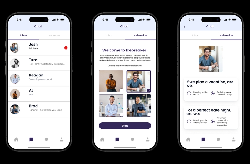 Hi-fi prototype of the Chat screen