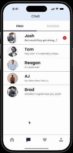 Icebreaker screen transition