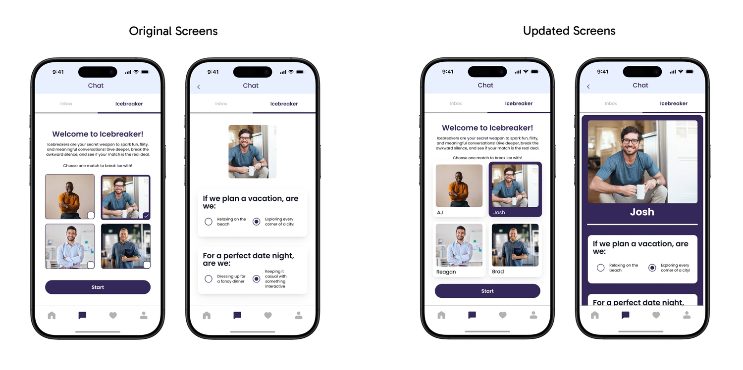 Fix on the icebreaker screen