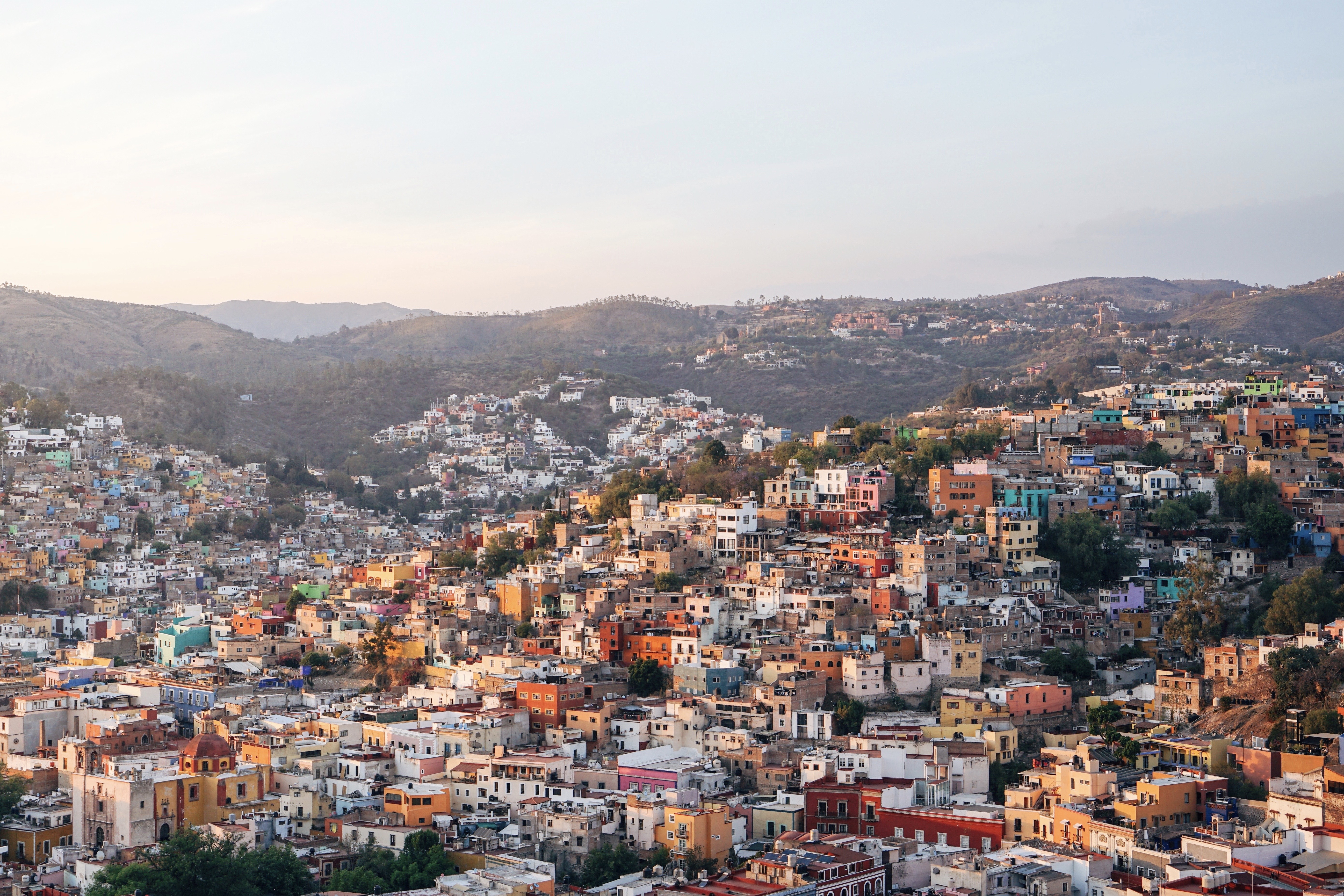 Colorful homes covering the hills around Guanajuato